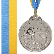 Медаль спортивна зі стрічкою PlayGame Великий Теніс срібна, код: C-8759_S