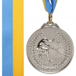 Медаль спортивна зі стрічкою PlayGame Великий Теніс срібна, код: C-8759_S