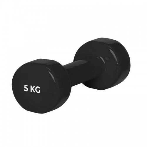 Гантель PowerPlay вінілов 1х5 кг чорна, код: PP_4125_5kg
