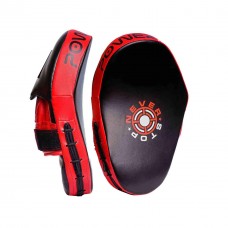 Лапи боксерські PowerPlay PU пара, 290х190х50 мм, чорний-червоний, код: PP_3051_Red