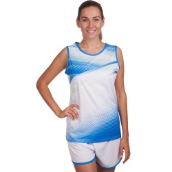 Форма для легкої атлетики жіноча Lingo L, зріст 155-160, білий-синій, код: LD-8312_LWBL