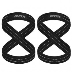 Силові ремені RDX Gym Lifting 8 Figure Straps S, сірий, код: WAC-W8G-S