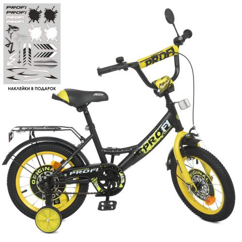 Велосипед дитячий Profi Kids Original Boy d=12, чорно-жовтий, код: Y1243-MP