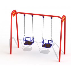 Гойдалка подвійна велика Miros на ланцюгах, код: DIO312.5 Гойдалка подвійна велика Miros на ланцюгах, код: DIO312.5