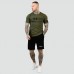 Футболка чоловіча GymBeam Stripes Olive XXL, зелений, код: 120526-GB