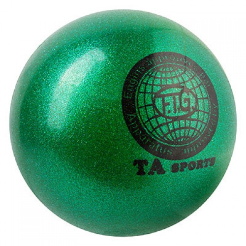 М'яч гімнастичний Ta Sport, 280 грам, 16 см, гліттер, зелений, код: TA280-2-WS