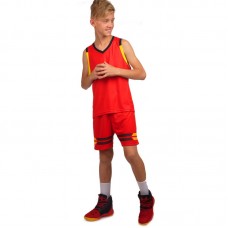 Форма баскетбольна дитяча PlayGame Lingo M (ріст 165) червоний-чорний, код: LD-8019T_MRBK