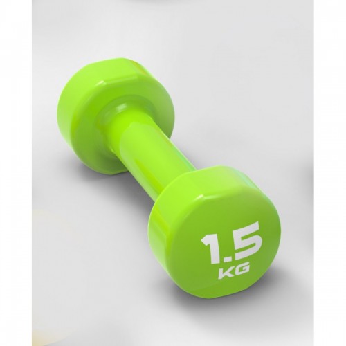 Гантель вінілова LivePro Studio Dumbbell 1x1,5 кг, зелений, код: 2020301000033 Гантель вінілова LivePro Studio Dumbbell 1x1,5 кг, зелений, код: 2020301000033
