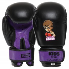 Рукавички боксерські Core Kids 2 унцій, чорний-фіолетовий, код: BO-8543_2V