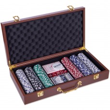 Набір для покеру PlayGame в кожзам валізі на 300 фішок з номіналом 400х210х75 мм, код: PK300L-S52