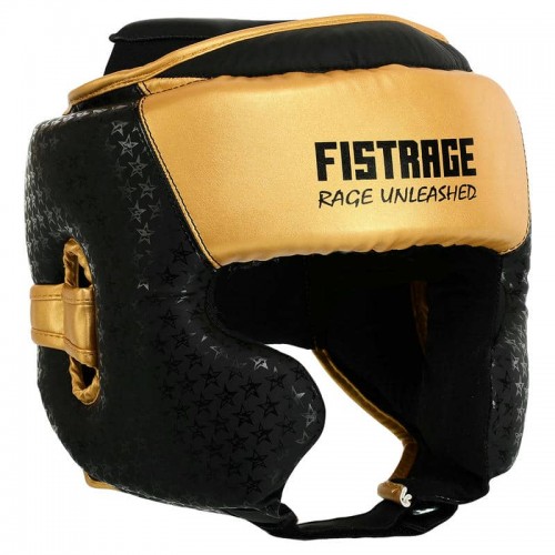Шолом боксерський у мексиканському стилі Fistrage M, чорний-золотий, код: VL-5500_M Шолом боксерський у мексиканському стилі Fistrage M, чорний-золотий, код: VL-5500_M