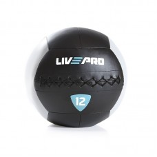 М'яч для кросфіту LivePro Wall Ball 12 кг, чорний-сірий, код: 6951376100044