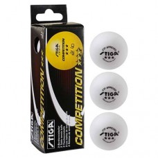 Кульки для настільного тенісу Stiga 3* Competition, білий, код: SТ-16A-WS Кульки для настільного тенісу Stiga 3* Competition, білий, код: SТ-16A-WS
