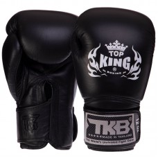 Рукавички боксерські Top King Super шкіряні 8 унцій, чорний, код: TKBGSV_8BK-S52