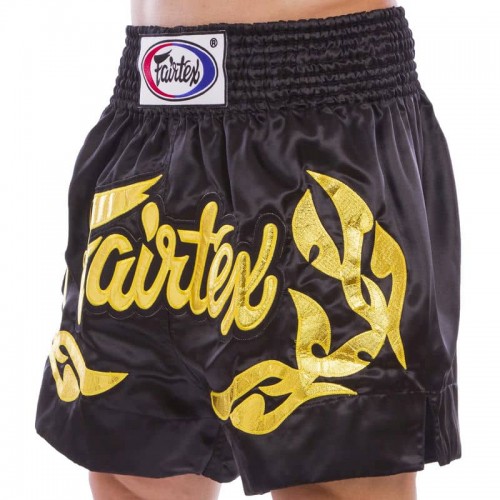 Шорти для тайського боксу та кікбоксингу Fairtex XXL чорний, код: BS0646_XXLBK