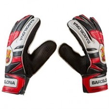 Воротарські рукавички PlayGame Latex Foam FC Barcs, червоно-чорний, розмір 6, код: GG-FC6-WS