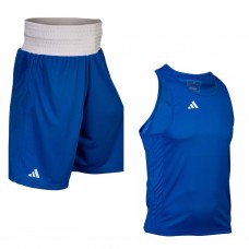 Боксерська форма Adidas Olympic 2024, розмір XL, синій, код: 15570-1155