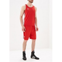 Форма для занять боксом Adidas Base Punch New (шорти+майка), розмір XL, червоний, код: 15570-485
