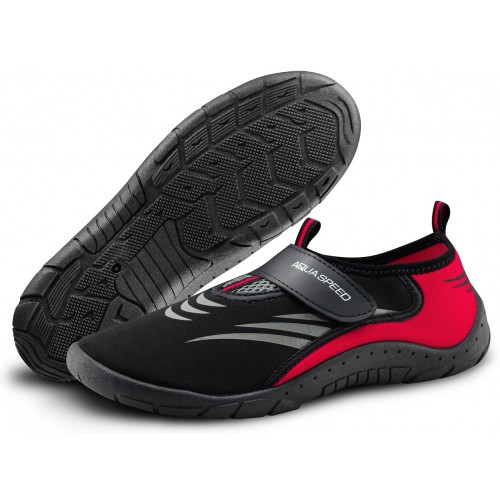 Аквашузи Aqua Speed Shoe Model 27D розмір 41, чорний-сірий-червоний, код: 5908217676252