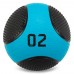 М"яч медичний медбол Medicine Ball LiveUp 2 кг, чорний-синій, код: LP8112-2