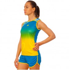 Форма для легкої атлетики жіноча Lingo XL (46-48) синій-жовтий-зелений, код: LD-8302-1_XLBLYG