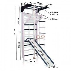 Спортивний куточок SportBaby 4-Lux 760х2400 мм, чорний, код: 4-Lux 3-240 Спортивний куточок SportBaby 4-Lux 760х2400 мм, чорний, код: 4-Lux 3-240