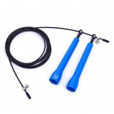 Скакалка швидкісна LiveUp Cable Jumprope 2900 мм, синій-чорний, код: 6951376123104