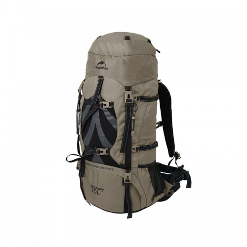 Рюкзак туристичний Naturehike NH70B070-B, 70 л + 5 л, світло-коричневий, код: 6975641887461-AM