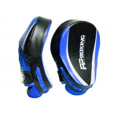 Лапи боксерські PowerPlay PU пара, 230х190х60 мм, чорний-синій, код: PP_3050_Blue