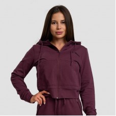 Толстовка жіноча GymBeam Clothing Zip-up TRN S, баклажановий, код: 8586024627109