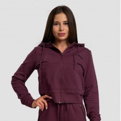 Толстовка жіноча GymBeam Clothing Zip-up TRN S, баклажановий, код: 8586024627109