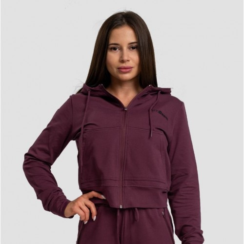 Толстовка жіноча GymBeam Clothing Zip-up TRN S, баклажановий, код: 8586024627109