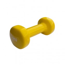 Гантель для фітнесу з вініловим покриттям Generation Fintess FF51D3B-1kg, 1х1 кг, жовтий, код: 523430-AX