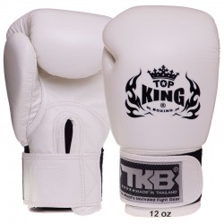 Рукавички боксерські Top King Ultimate шкіряні 10 унцій, білий, код: TKBGUV_10W-S52