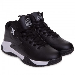Кросівки для баскетболу Jdan розмір 39 (24,5см), чорний-білий, код: OB-939-1_39BKW
