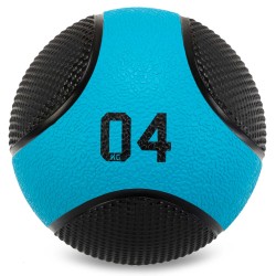 М"яч медичний медбол Medicine Ball LiveUp 4 кг, чорний-синій, код: LP8112-4