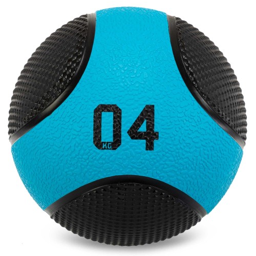 М"яч медичний медбол Medicine Ball LiveUp 4 кг, чорний-синій, код: LP8112-4