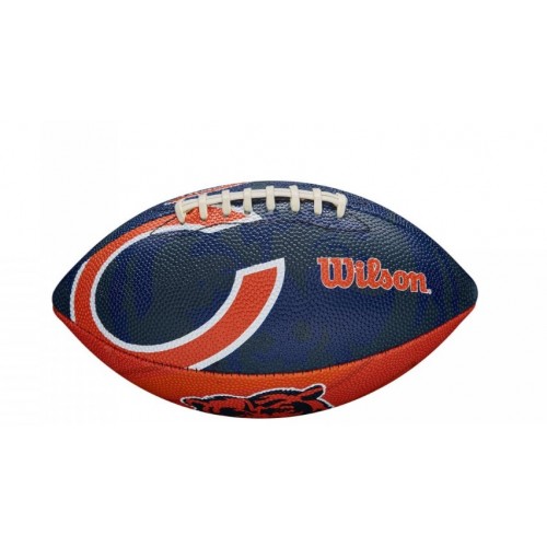 М"яч для американського футболу Wilson NFL JR Throwback FB 32 Team Logo FB CH темно-синій-помаранчевий, код: 883813846573