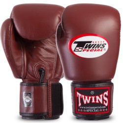Рукавички боксерські шкіряні Twins 12 унцій, темно-коричневий, код: BGVL3_12DBR
