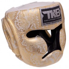 Шолом боксерський з повним захистом шкіряна Top King Super Snake M білий-золотий, код: TKHGSS-02_MWY-S52
