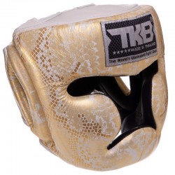Шолом боксерський з повним захистом шкіряна Top King Super Snake M білий-золотий, код: TKHGSS-02_MWY-S52