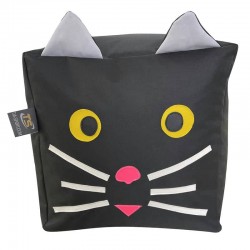 Безкаркасний пуфік Tia-Sport Коте, оксфорд, 400х400 мм, чорний, код: sm-0011-1