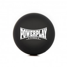 Масажний силіконовий м"яч PowerPlay Silicone Lacrosse Ball 63 мм, чорний, код: PP-4354_Black