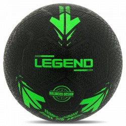 М"яч гумовий для вуличного футболу Legend №5, чорний-зелений, код: STR34681_G