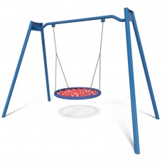 Гойдалка одинарна на металевих стійках InterAtletika Гніздо Аист 3192х1638х2138 мм, код: TE412-SM