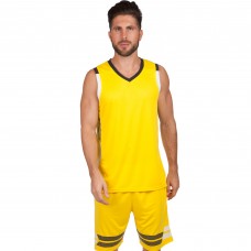 Форма баскетбольна чоловіча PlayGame Lingo XL (ріст 165-170), жовтий-чорний, код: LD-8019_XLYBK