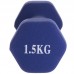 Гантелі для фітнесу FitGo з неопреновим покриттям 1x1.5 кг синій, код: TA-0001-1_5_BL-S52