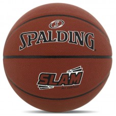 М"яч баскетбольний Spalding Composite Leather Slam №7, коричневий, код: 76899Z М"яч баскетбольний Spalding Composite Leather Slam №7, коричневий, код: 76899Z