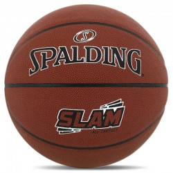 М"яч баскетбольний Spalding Composite Leather Slam №7, коричневий, код: 76899Z М"яч баскетбольний Spalding Composite Leather Slam №7, коричневий, код: 76899Z