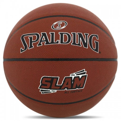 М"яч баскетбольний Spalding Composite Leather Slam №7, коричневий, код: 76899Z М"яч баскетбольний Spalding Composite Leather Slam №7, коричневий, код: 76899Z